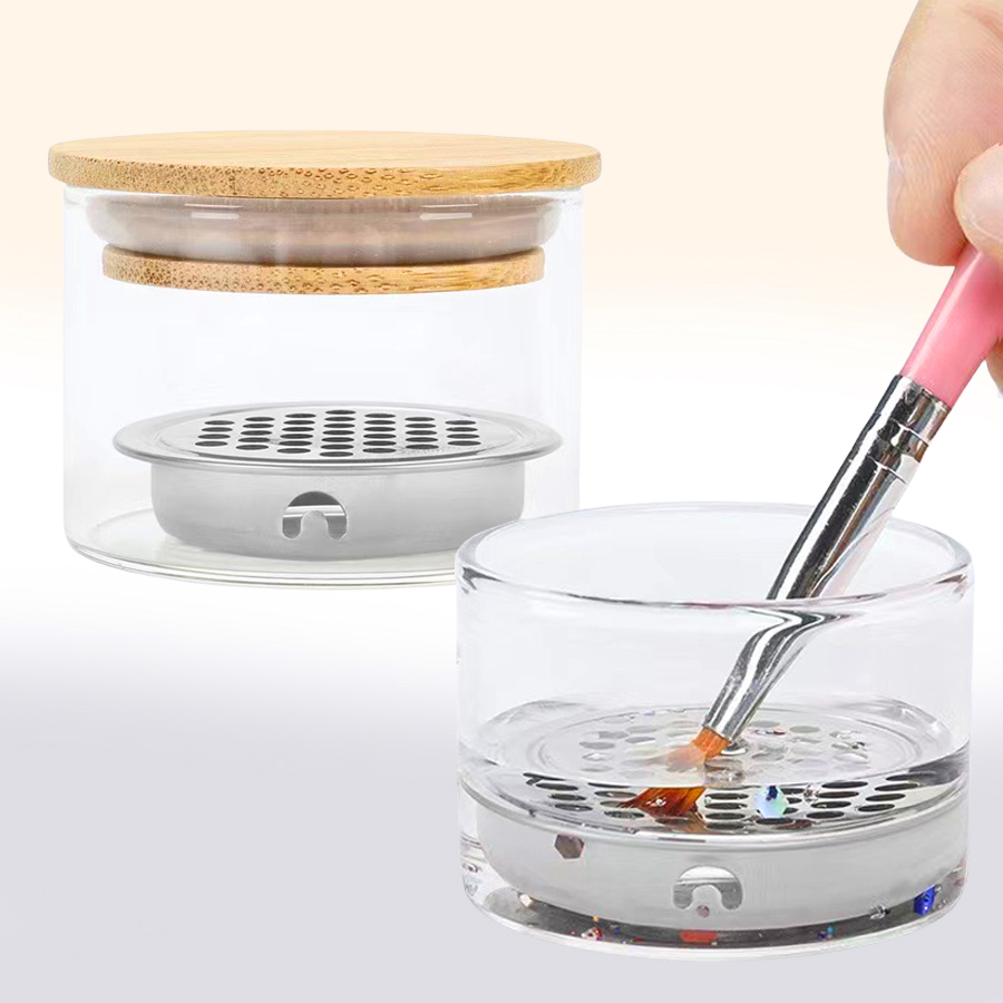 Dish Brush Bamboo - Tırnak Sanatı Fırçaları Yıkama Kabı Tırnak