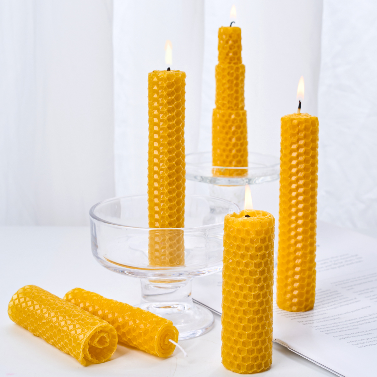 Beeswax Wrap Reusable - 10 ADET Balmumu Gevreği DIY Mum