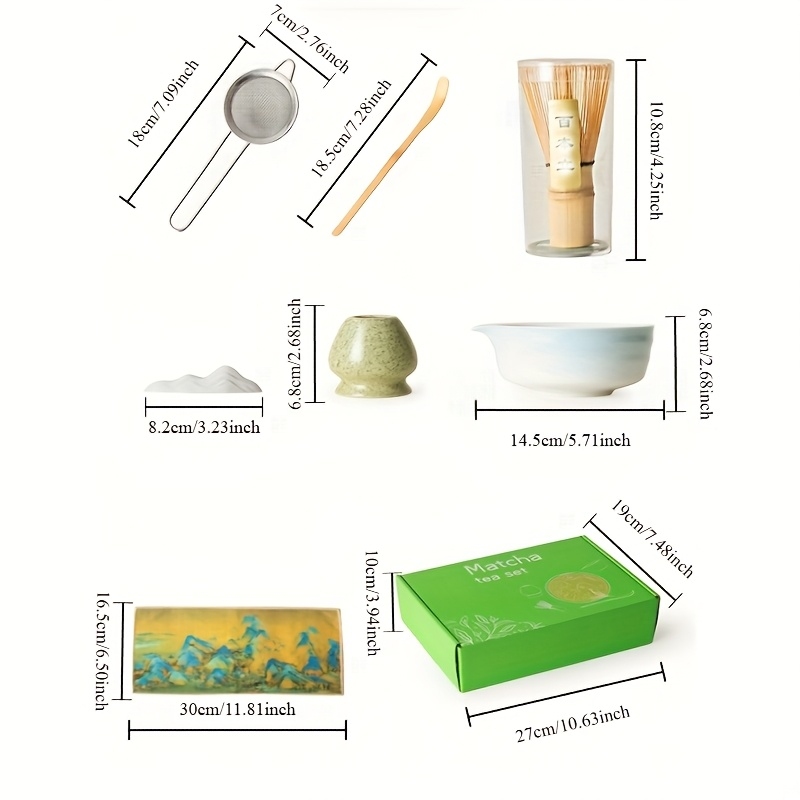 7 Parçalı Seramik Matcha Kase  - Dish Brush Bamboo incelemesi ve fiyatı