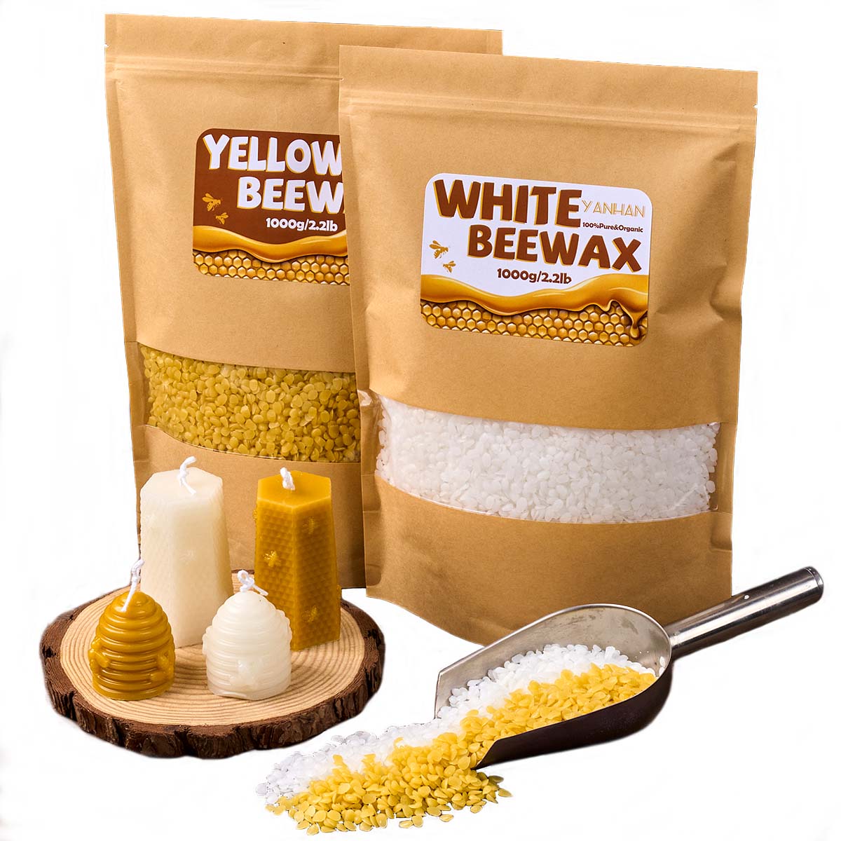 1000g Saf Doğal Granül Beyaz S - Beeswax Wrap Reusable incelemesi ve fiyatı